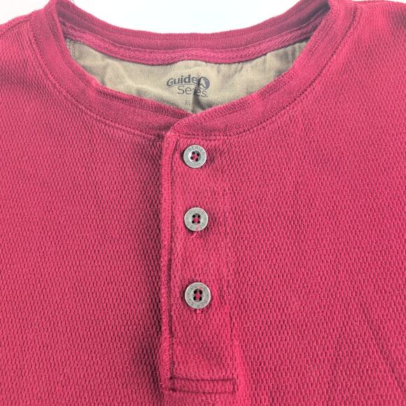 Gander Mountain Guide Series Henley Thermal Long Sleeve Men's XL Red - Picture 2 of 10